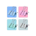 Cheap mini office metal 40pcs 19mm Colored Flat Metal Paper Binder Clips Crafts for Paper Big Paper Clamps